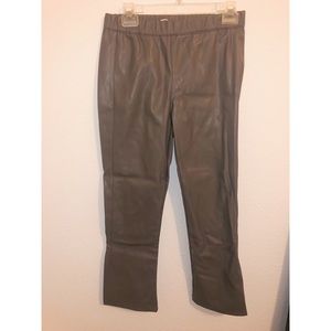 Gray leather leggings by The Indigo Child